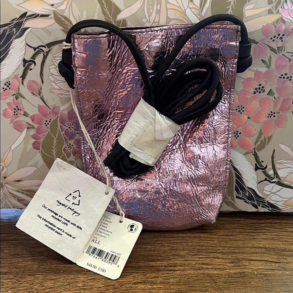 Free People Shimmering Pink Crossbody Bag - Picture 3 of 5